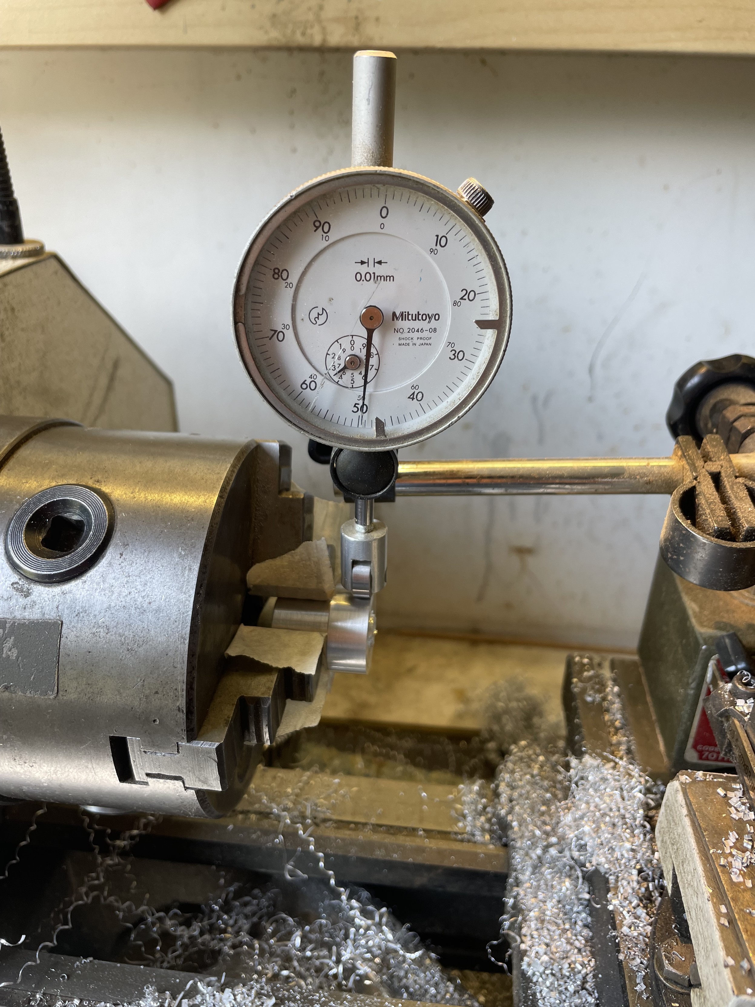 putting it back in the chuck and using a dial indicator to verify it’s concentric